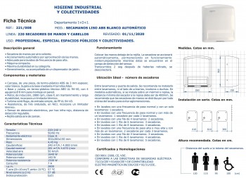 SECAMANOS AUTOMATICO LISO ABS BLANCO
