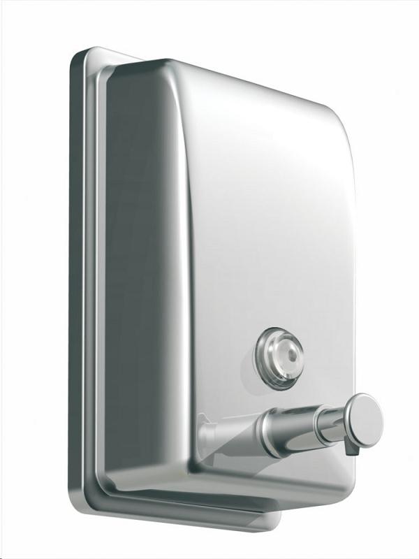 DOSIFICADOR JABON VERTICAL ACERO INOX. BRILLO 850ml