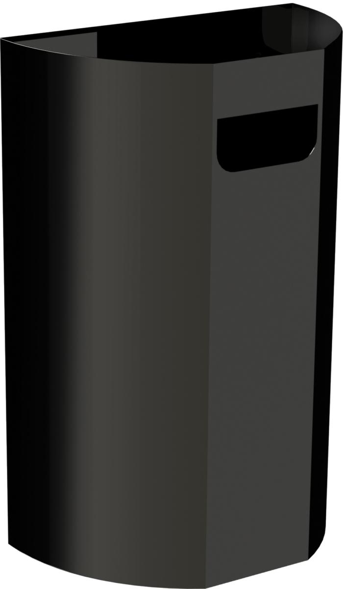PAPELERA MURAL MEDIA LUNA 20L NEGRO
