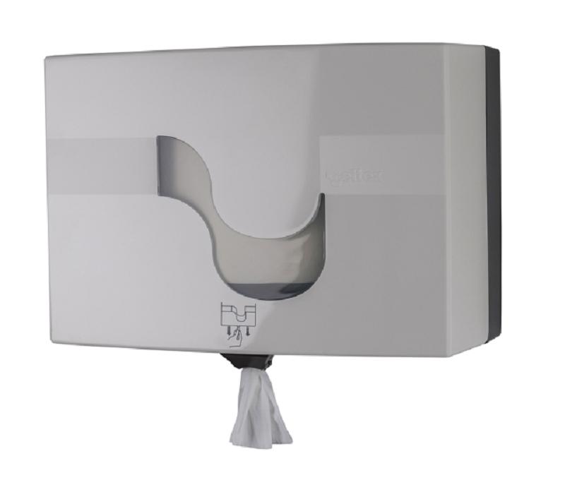 DISPENSADOR PAPEL HIGIENICO EXTRACCION CENTRAL MEGAMINI MIDI EASY-PULL ABS BLANCO/GRIS