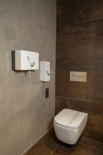 DISPENSADOR PAPEL HIGIENICO EXTRACCION CENTRAL MEGAMINI MIDI EASY-PULL ABS BLANCO/GRIS