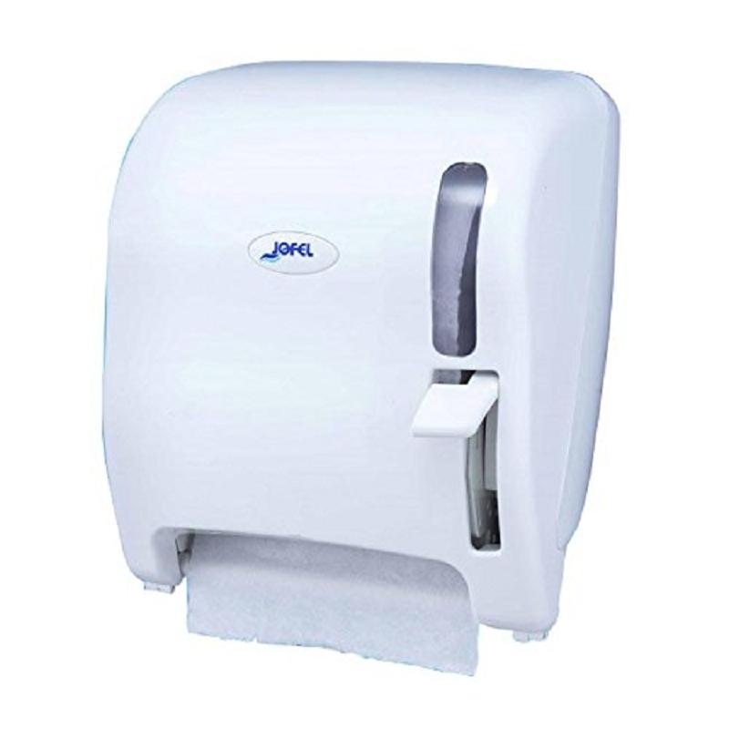 DISPENSADOR PAPEL AUTOCORTE PALANCA BLANCO AZUR