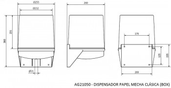 DISPENSADOR TOALLERO PAPEL SECAMANOS MECHA FUME