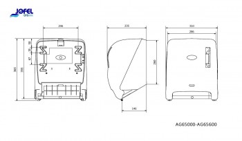 DISPENSADOR HORIZONTAL AUTOMATICO CON SENSOR VALOR BLANCO JOFEL AUTOCORTE