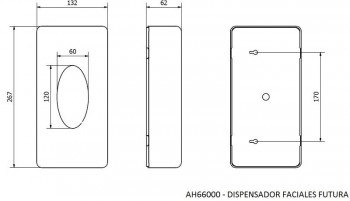 DISPENSADOR FACIALES INOX SATINADO