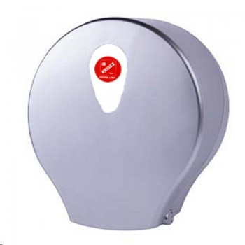 DISPENSADOR PORTARROLLOS PAPEL HIGIENICO INDUSTRIAL KROSS "ARES" PLATA METALIZADO 45mm