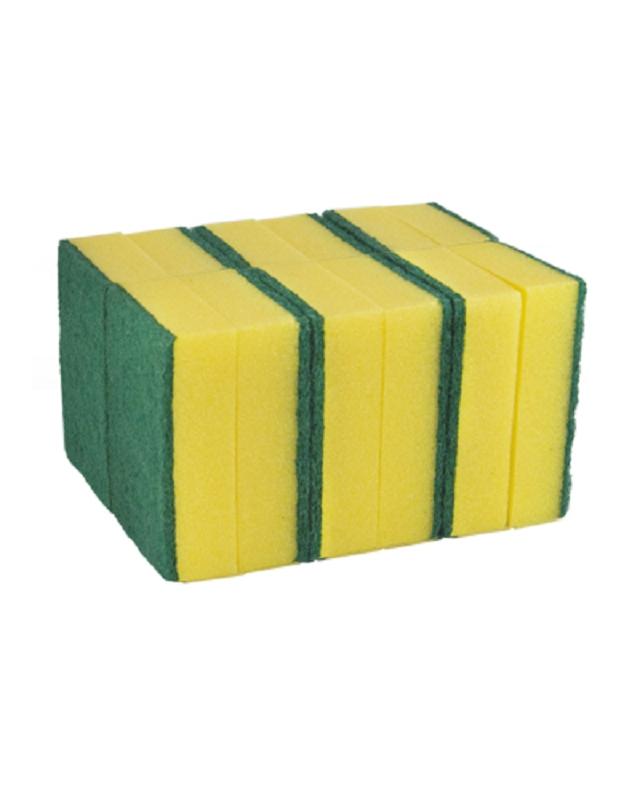 ESTROPAJO VERDE CON ESPONJA ECOLIMP