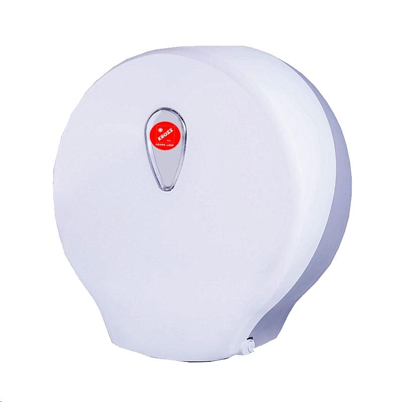 DISPENSADOR PORTARROLLOS PAPEL HIGIENICO INDUSTRIAL KROSS ARES BLANCO