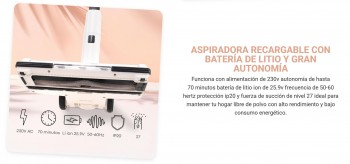 ASPIRADORA VERTICAL KROSS PRONEXT 25,9V C/BATERIA LITIO SIN BOLSA