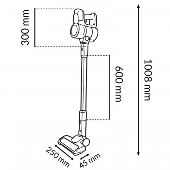 ASPIRADORA VERTICAL KROSS PRONEXT 25,9V C/BATERIA LITIO SIN BOLSA